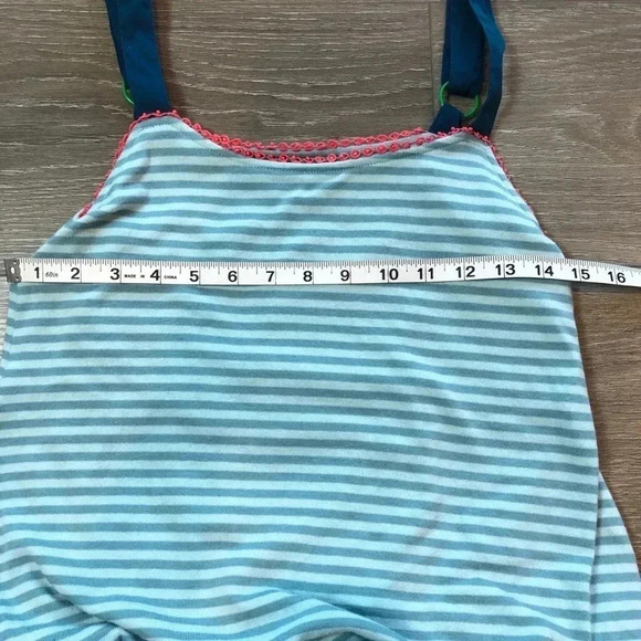 Matilda Jane Good Hart Clear Skies Blue Striped Dropped Waist Tank Top Size S - Picture 8 of 10